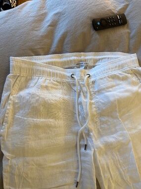 Men’s James Perse White Linen Pants